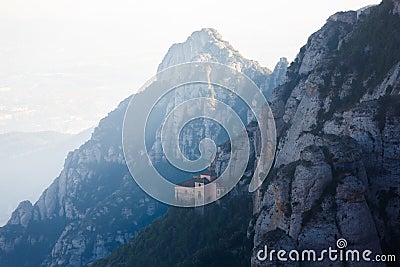 Chapel in Montserrat mountains Stock Photo