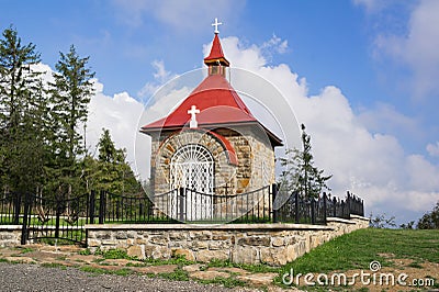 Chapel Murinkova, Murinkovy hill, Beskids mountains Beskydy , Czech republic / Czechia Stock Photo