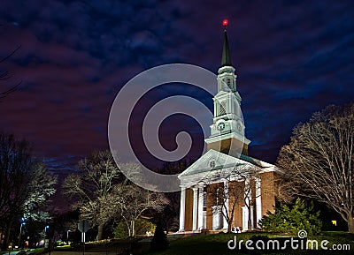 Chapel at night Stock Photo