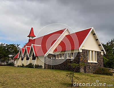 Chapel Notre Dame Auxiliatrice at Cap Malheureux Mauritius Stock Photo