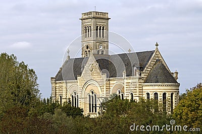 Chapel Notre-dame-du-Marillais, Le Vieux Bourg Stock Photo