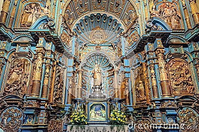 Chapel of Nuestra Senora de la Evangelizacion in Lima Cathedral, Peru Editorial Stock Photo