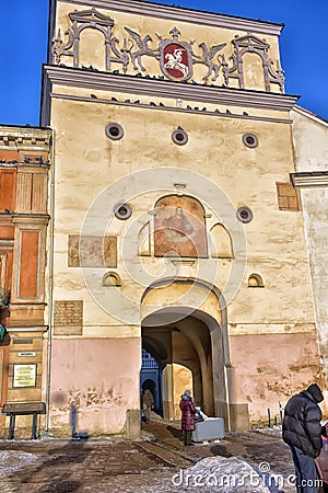 Chapel of Our Lady of the Gate of Dawn, Vilnius Editorial Stock Photo