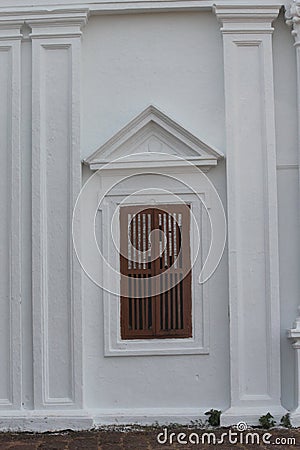 Architectural details of Church of Our Lady of the Mount, Old Goa Stock Photo