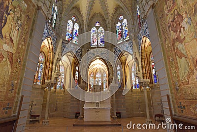 Chapel, Episcopal Palace of Astorga, LeÃ³n, Spain. Editorial Stock Photo