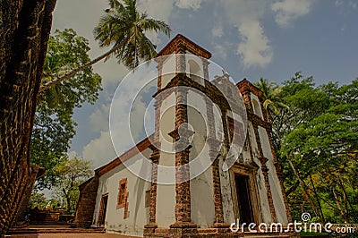 Chapel Of St. Catherine,Church built in 1510 A.D.,UNESCO World Heritage Site,Old Goa Stock Photo