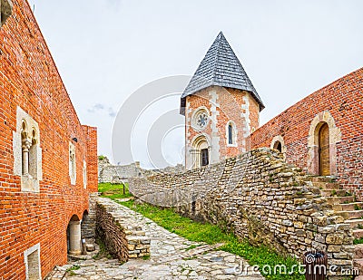 Chapel and walls on Medvedgrad castle Stock Photo