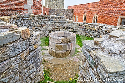 Chapel well in Medvedgrad castle Stock Photo