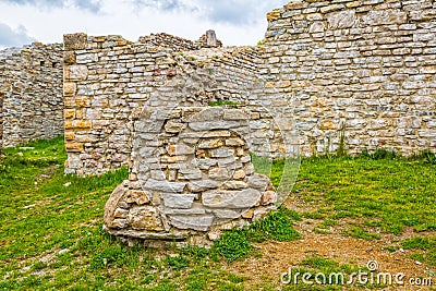 Chapel well in Medvedgrad castle Stock Photo