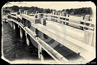 Chappaquiddick bridge Stock Photo