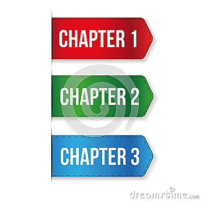 Chapter One, Two, Three vector Vector Illustration