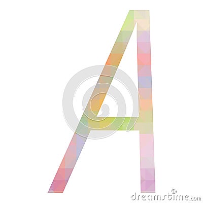 A char Abstract Trianglify gradient Generative Art character illustration Vector Illustration