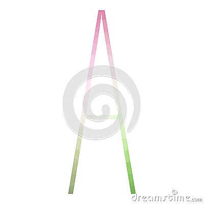 A char Abstract Trianglify gradient Generative Art character illustration Vector Illustration