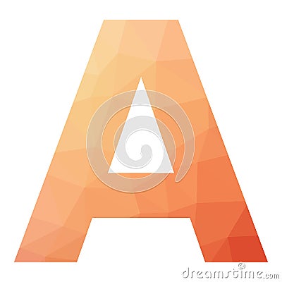 A char Abstract Trianglify gradient Generative Art character illustration Vector Illustration