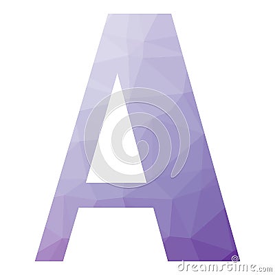 A char Abstract Trianglify gradient Generative Art character illustration Vector Illustration