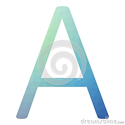 A char Abstract Trianglify gradient Generative Art character illustration Vector Illustration