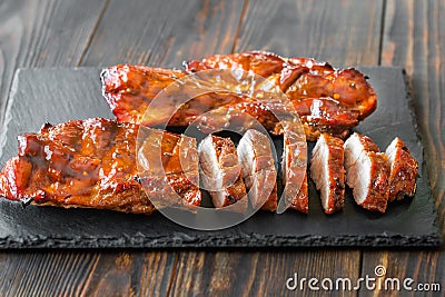 Char siu pork - Chinese bbq pork Stock Photo