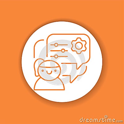 Character Adaptability color glyph icon. Business correspondence. Soft skills. Vector Illustration