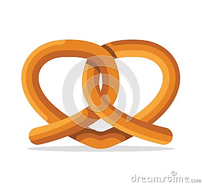 Pretzel cartoon isolated vector illustration Vector Illustration