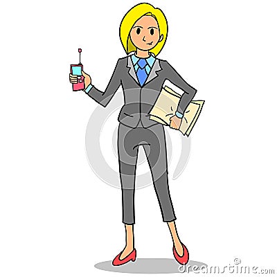 Character of business women cartoon Vector Illustration