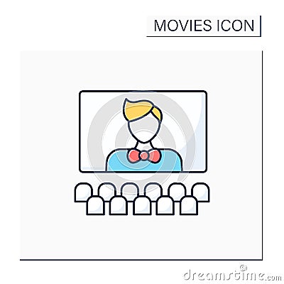 Character color icon Vector Illustration
