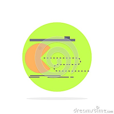 Character, computer, game, gaming, pacman Flat Color Icon Vector Vector Illustration