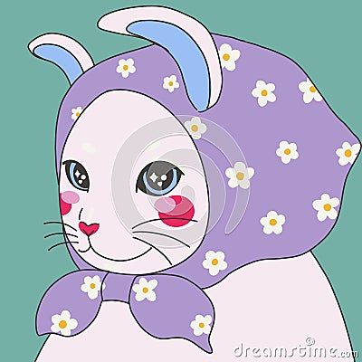 Character doodle rabbit bunny cute pretty drawing illustration Cartoon Illustration