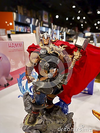 Character model of the movie Thor. Editorial Stock Photo