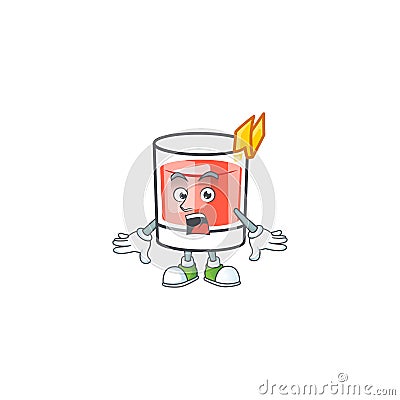 Character surprised in the fresh sazerac cartoon. Vector Illustration