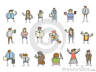 Character various poses Vector Illustration