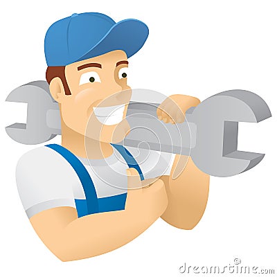 Character of workman,plumber,construction,repair. Vector Illustration