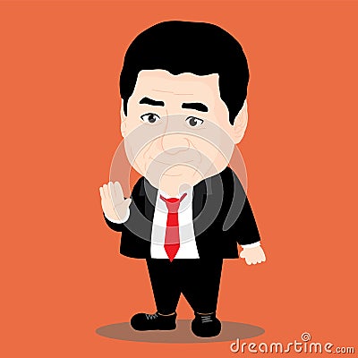 Character of Xi Jinping Vector Illustration