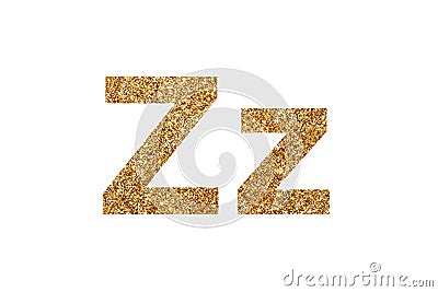 Character Z. English alphabet. Isolated on white background Stock Photo