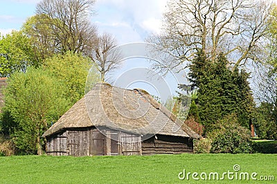 Characteristic sheep fold in Dutch Eempolder, Soest, Netherlands Stock Photo