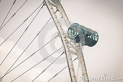 The characteristic ferry wheel in Marina Bay Sand in Singapore upper class district Editorial Stock Photo