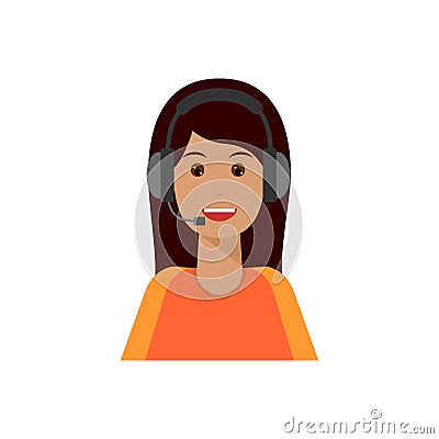 6 characters, Call center artb dd ww isol Vector Illustration