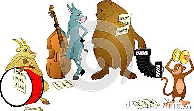 Characters of the fable quartet Vector Illustration