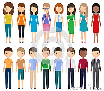 Characters flat people. Vector. Vector Illustration