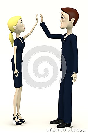 Characters - high five (business people) Stock Photo