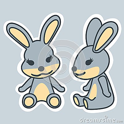 Characters rabbit Vector Illustration