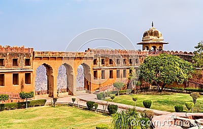 Charbagh Garden of Jaigarh Fort in Jaipur - Rajasthan, India Stock Photo