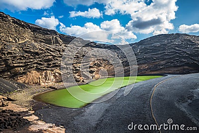 Charco de los Clicos, Lanzarote, Canary islands, Spain Stock Photo