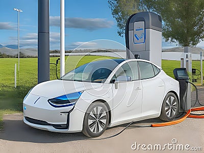 Charge Ahead: Discover the Future of EV Charging Technology Stock Photo
