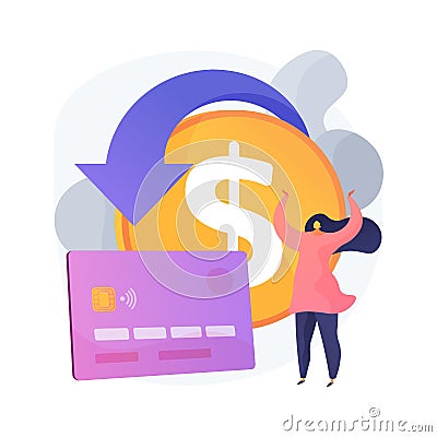 Chargeback abstract concept vector illustration Vector Illustration