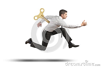 Charged businessman Stock Photo