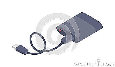 Charger vector isometric flat icon. Vector Illustration