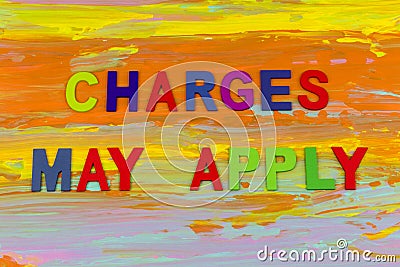 Charges apply business internet cell phone communication registration Stock Photo