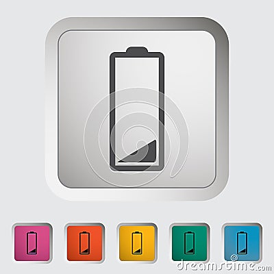 Charging the battery, single icon. Vector Illustration