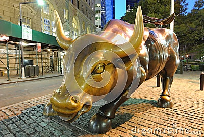 Charging Bull Editorial Stock Photo