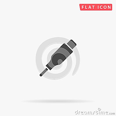 Charging Cable flat vector icon Cartoon Illustration